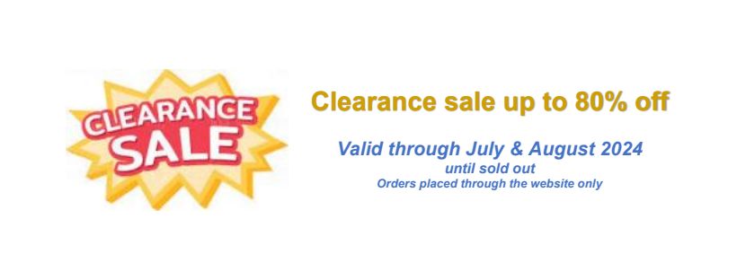 Clearance items up to 80% off