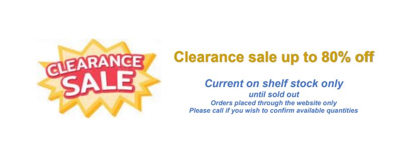 Clearance items up to 80% off